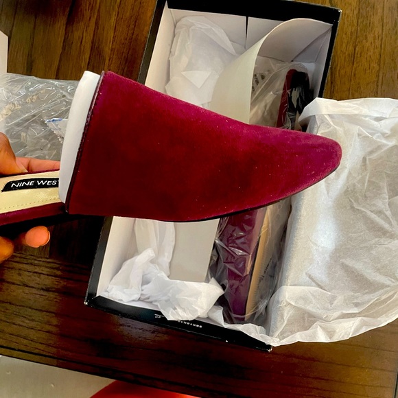 Nine West Shoes - Nine West Burgundy Mules